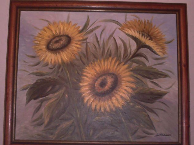 GIRASOLES Óleo Lienzo Paisaje