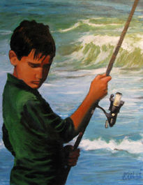 Niño pescando