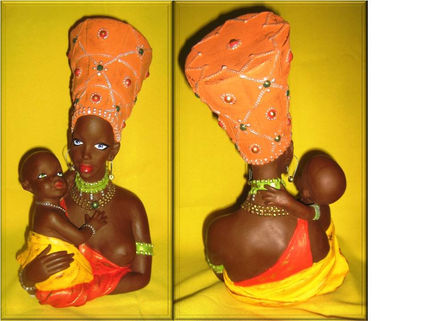 Africana com bebê...