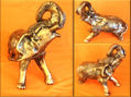 Elefante efeito metalico dourado R$30,00