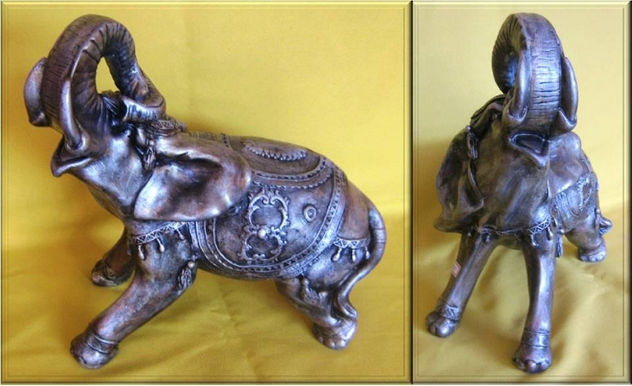 Elefante Metalizado pintura artesanal R$30,00