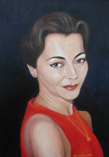 María José Oil Panel Portrait