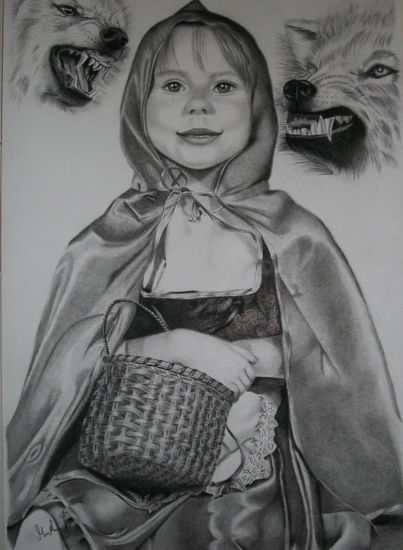 The Little Red Riding Hood Charcoal