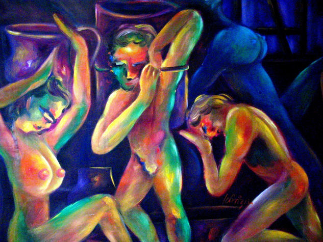 CARGANDO AGUA Oil Canvas Nude Paintings