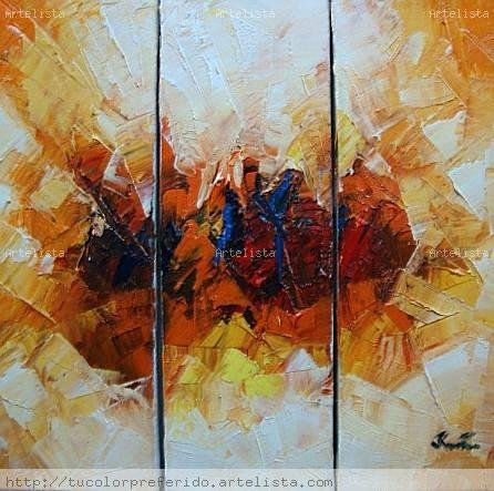 compocicion  abstracta(triptico)