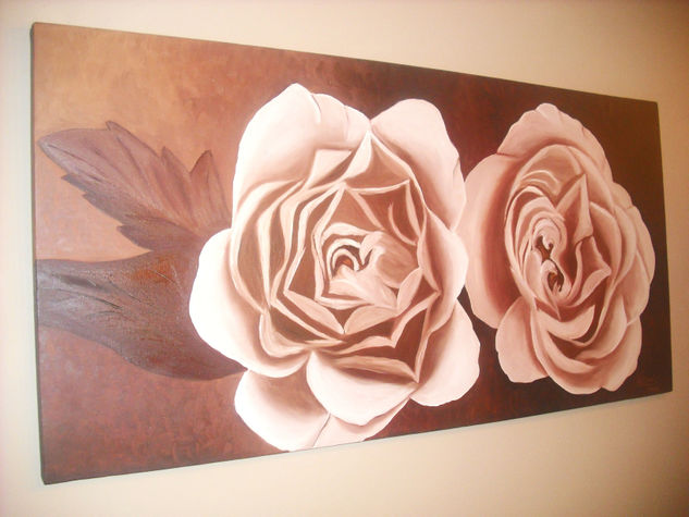 Rosas para Barbara Oil Canvas Floral Painting