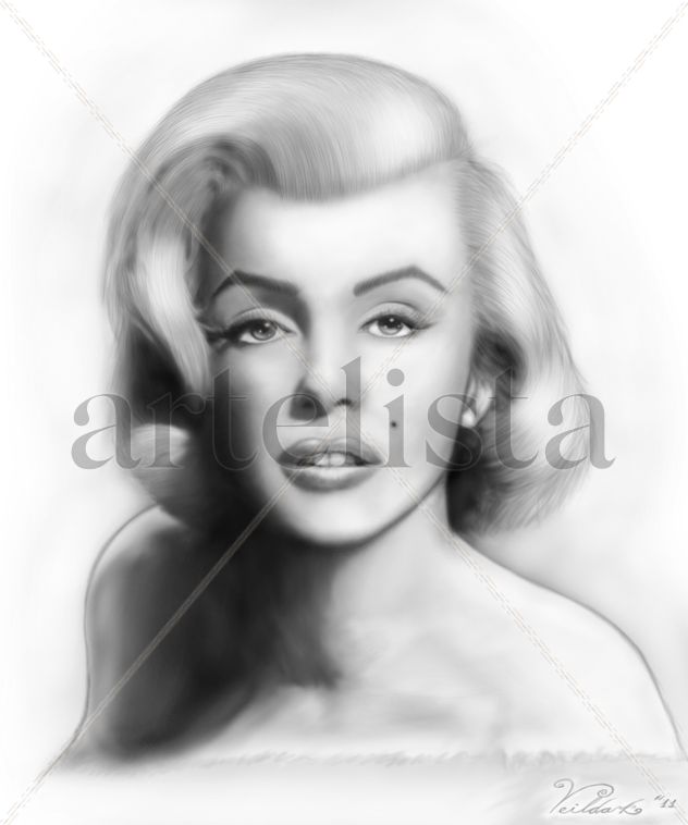 Retrato de Marilyn Monroe.