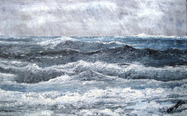 antes del huracan Oil Canvas Marine Painting