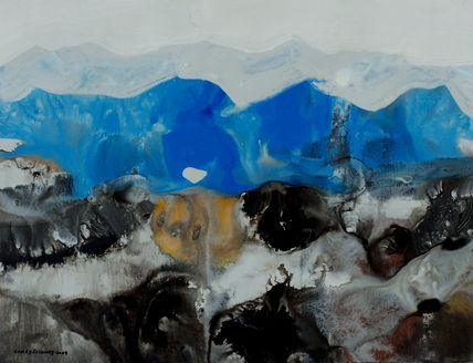 Paisaje azul.
