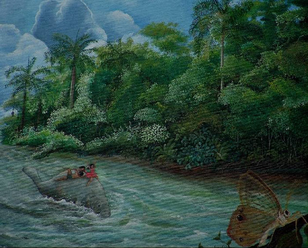 Un paseo por el Orinoco Oil Canvas