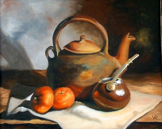 " De mis pagos" Oil Canvas Still Life Paintings