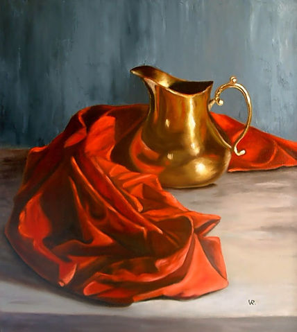 " Rojo y bronce "