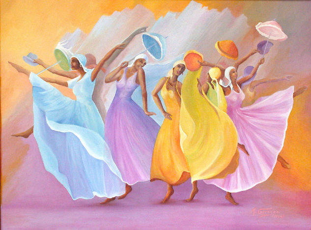 Carnaval haitiano Oil Canvas Figure Painting