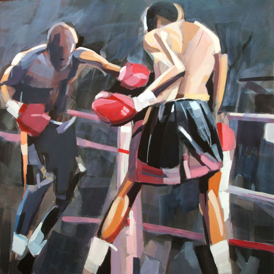 Continua lucha Acrylic Canvas Sports