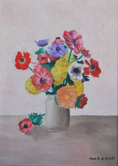 Florero Oil Canvas Floral Painting