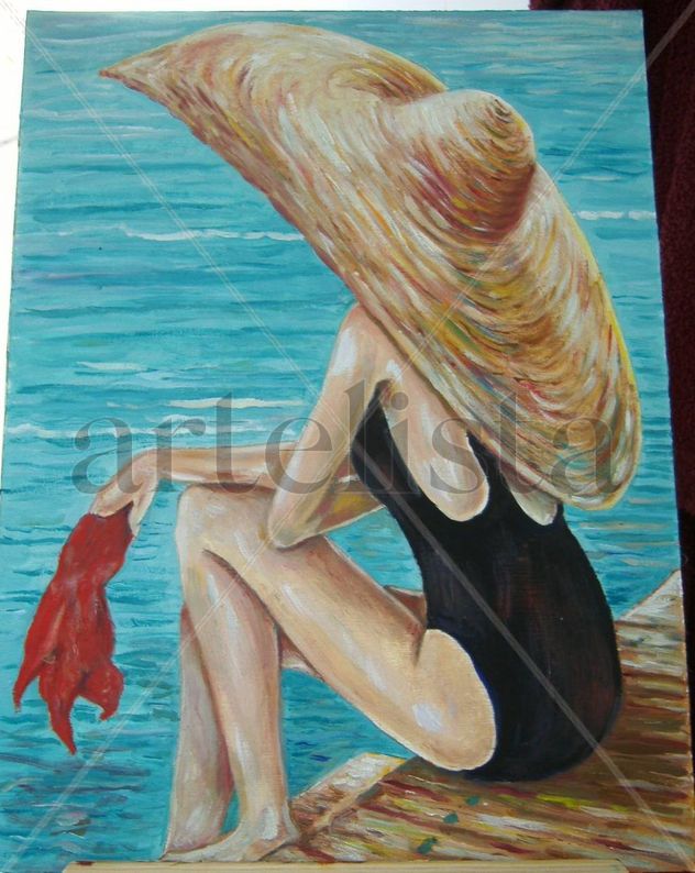 chica con pamela