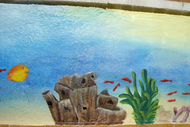 Mural fondo marino 2 Mixed media Others Marine Painting