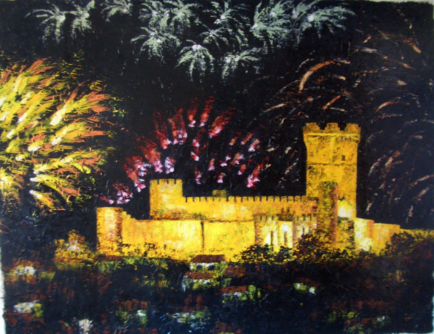 Castillo sobre el castillo Oil Canvas Landscaping