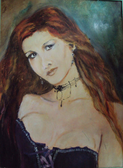 Alicia2 Oil Paper Figure Painting