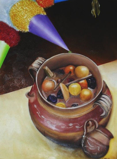 Posada Mexicana Oil Panel Still Life Paintings