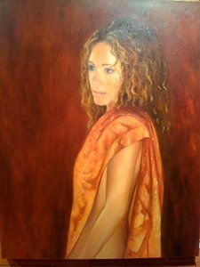 Luisa en rojo Oil Canvas Figure Painting