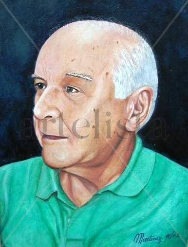 Paco García Catalan Oil Panel Portrait