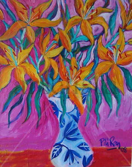 Lilies in vase