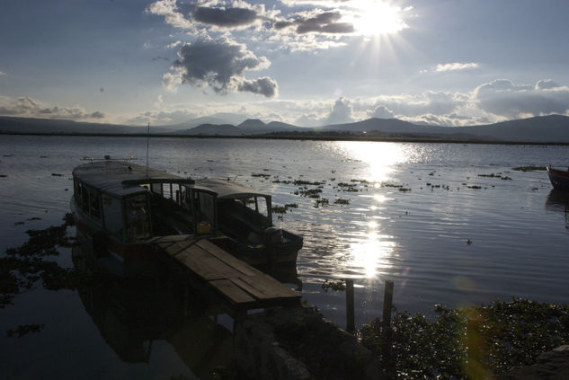 Atardacer,lago de Pátzcuaro 