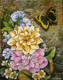 Flores y Mariposa II