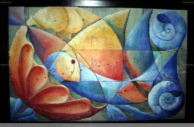 "La cueva de los peces" Mixed media Others Others