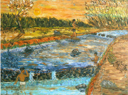 Río con niños al...