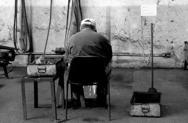 Soldando en la fundición 