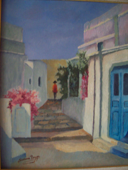 Callesita de Grecia Santorini Oil Canvas Landscaping