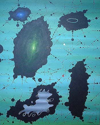 Microcosmos part V.estructura verde Acrílico Lienzo Paisaje