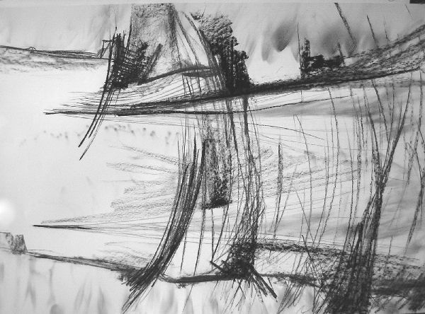 paisaje patagonico II Charcoal