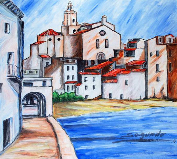 PLAYA CADAQUES Acrylic Card Landscaping