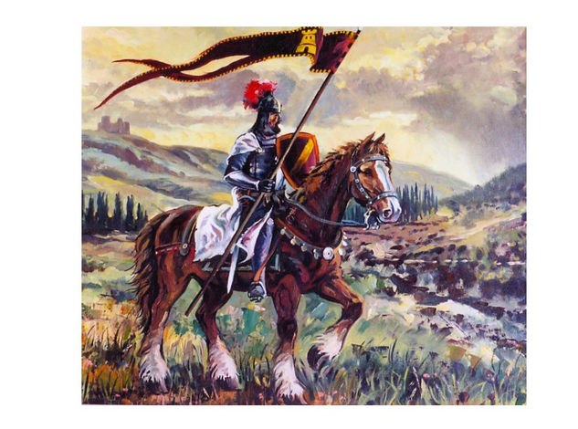 el cid Oil Panel Figure Painting