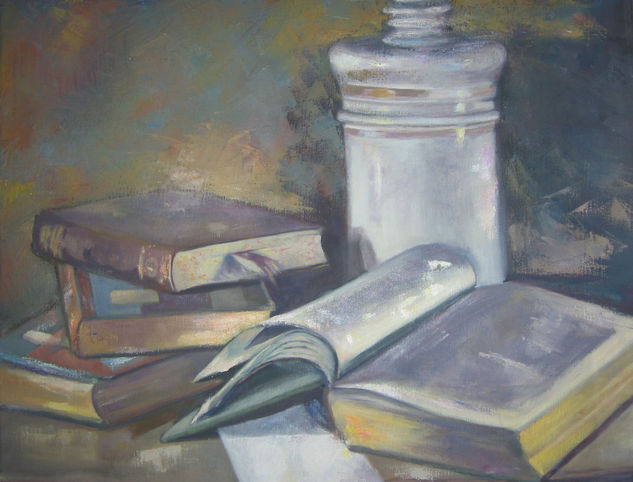 RINCON CON LIBROS Oil Canvas Landscaping