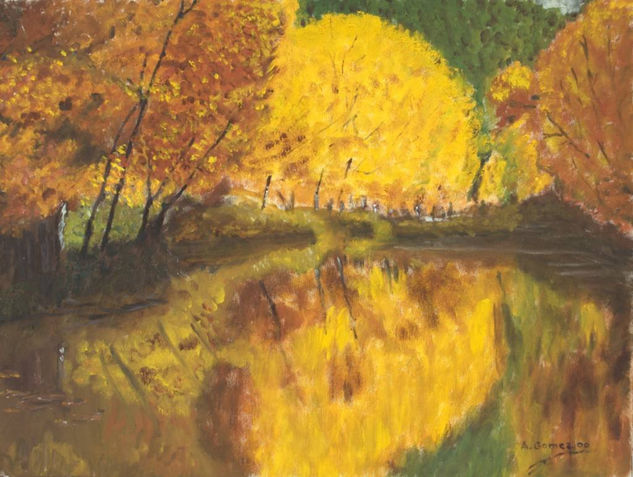 Reflejos de otoño Oil Canvas Landscaping