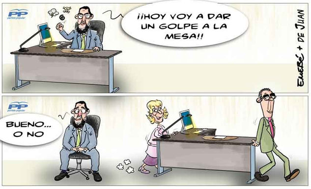 El golpe en la mesa de Rajoy 