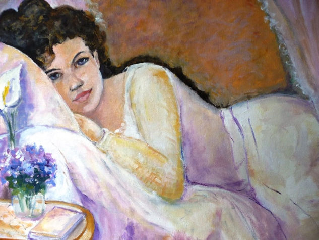 soñando despierta Oil Canvas Portrait