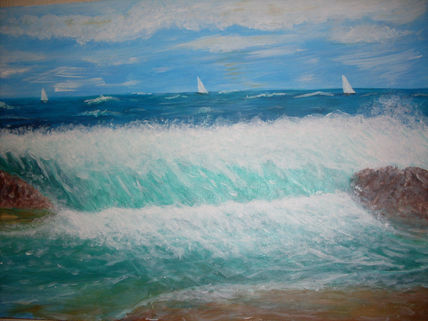 Rompiendo olas