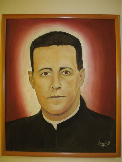 imagen  del padre hurtado Oil Canvas