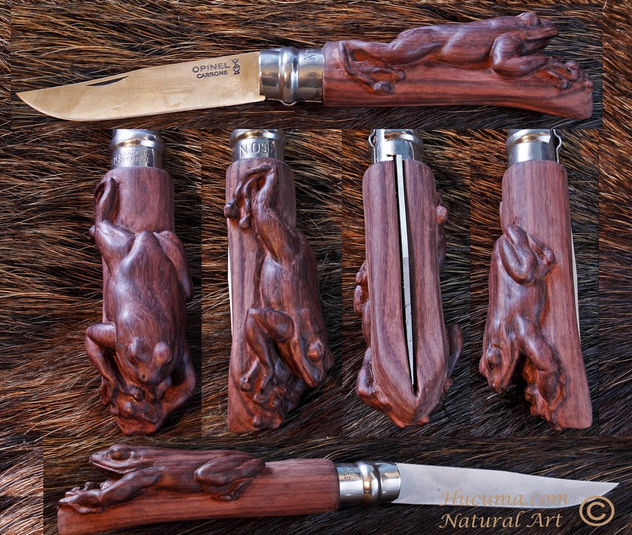Navaja Opinel Tallada con Rana