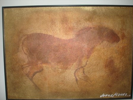 CABALLO RUPESTRE Oil Panel Animals