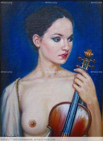 Mujer y violin