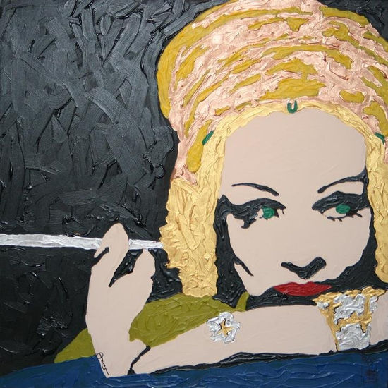 Marlene Dietrich Acrylic Panel Portrait