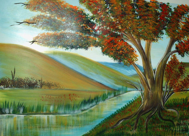 El framboyan #3 Oil Canvas Landscaping