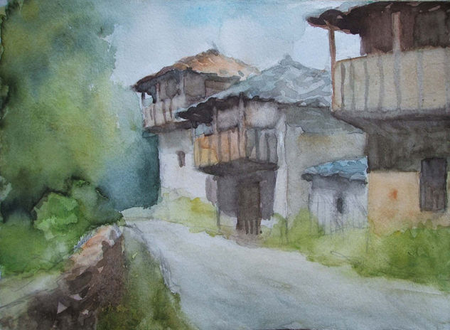 Monasterio de coto Watercolour Paper Landscaping