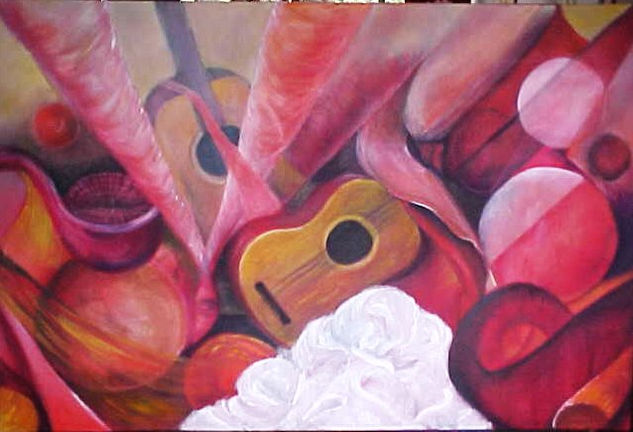 Dos Guitarras Oil Canvas